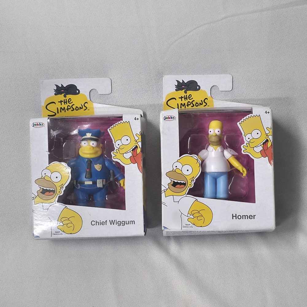 Chief Wiggum & Homer Simpson Jakks Pacific New in Box